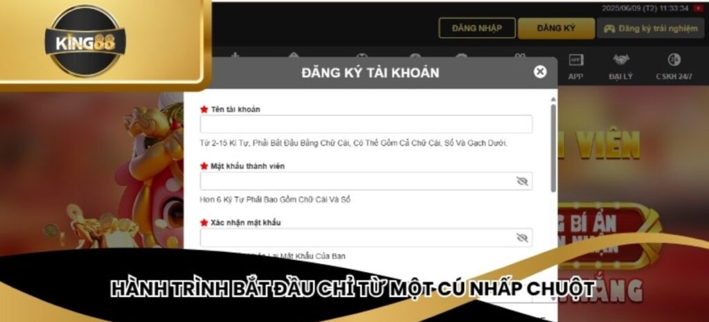 Các bước thực hiện đăng ký King88 chuẩn cho tất cả hội viên