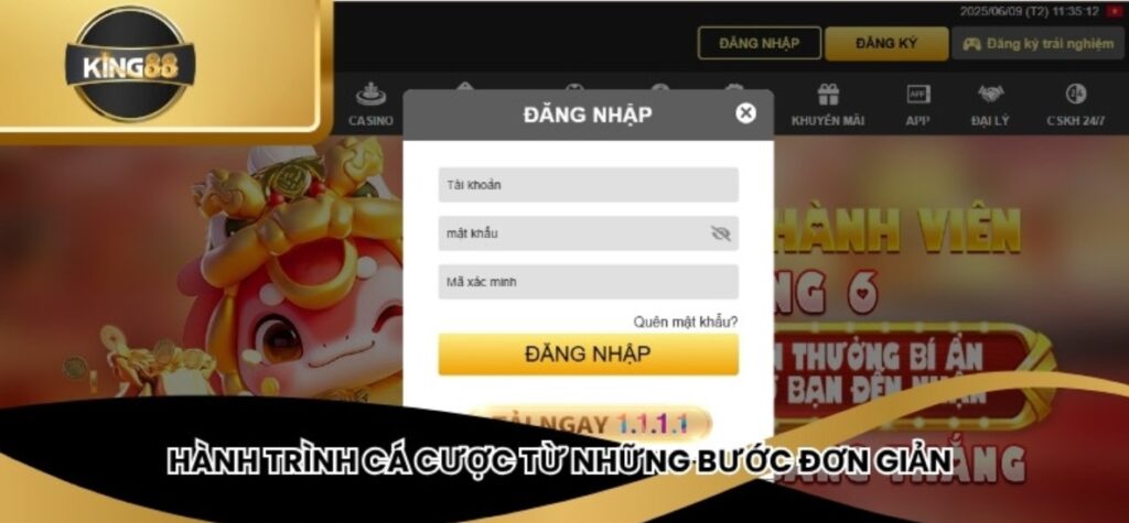 Chọn phương thức đăng nhập King88 phù hợp với bạn